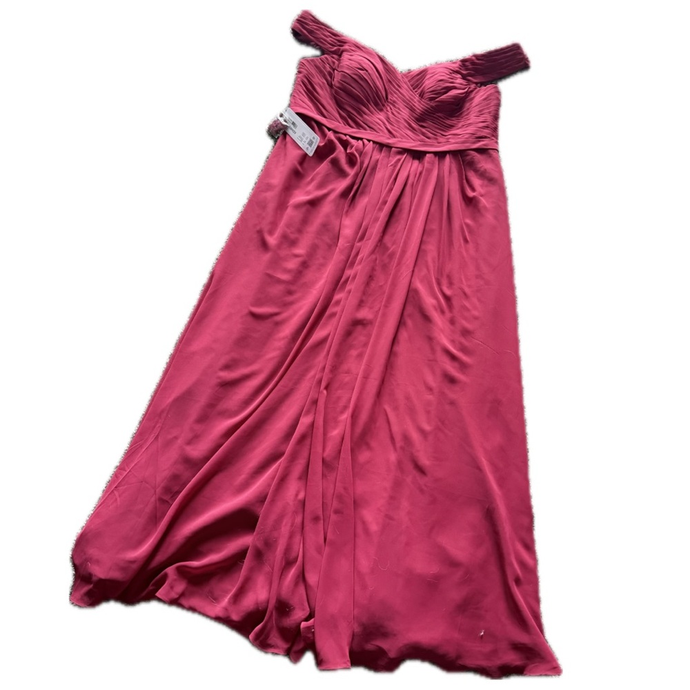 Azazie Off-Shoulder Red Maxi Formal Dress, Measures 47/42.5/53.5 in - Picture 1 of 3